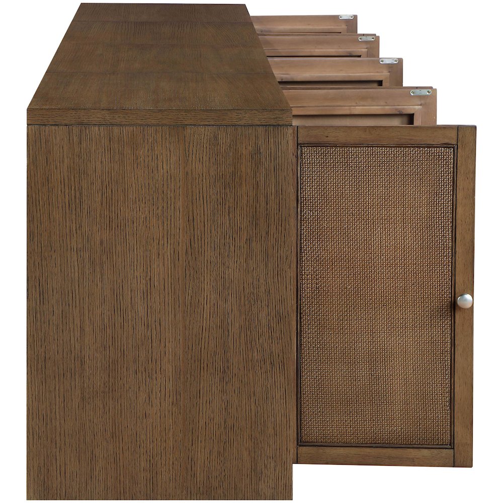 Vero Brown Solid Wood And Oak Veneer 4pc. Sideboard/Buffet