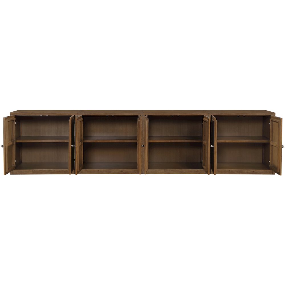 Vero Brown Solid Wood And Oak Veneer 4pc. Sideboard/Buffet