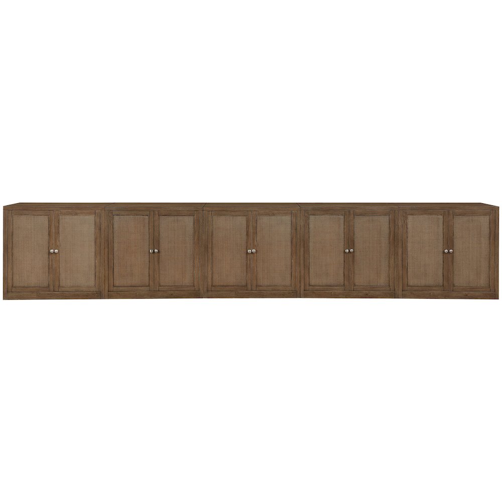 Vero Brown Solid Wood And Oak Veneer 5pc. Sideboard/Buffet