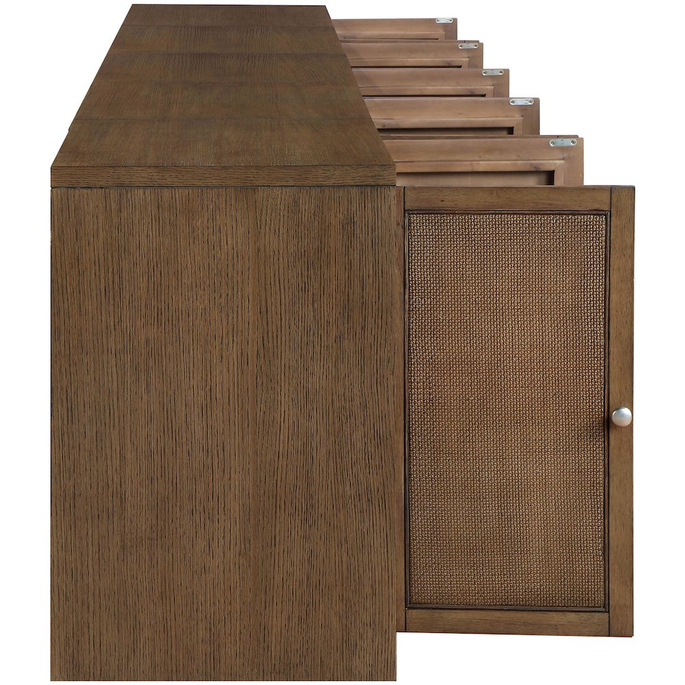 Vero Brown Solid Wood And Oak Veneer 5pc. Sideboard/Buffet