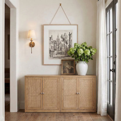 Vero Natural Solid Wood And Oak Veneer 2pc. Sideboard/Buffet