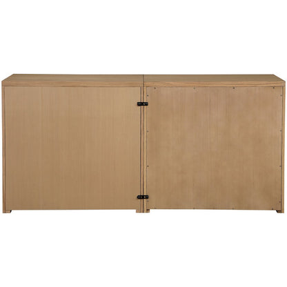 Vero Natural Solid Wood And Oak Veneer 2pc. Sideboard/Buffet