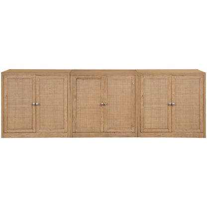 Vero Natural Solid Wood And Oak Veneer 3pc. Sideboard/Buffet