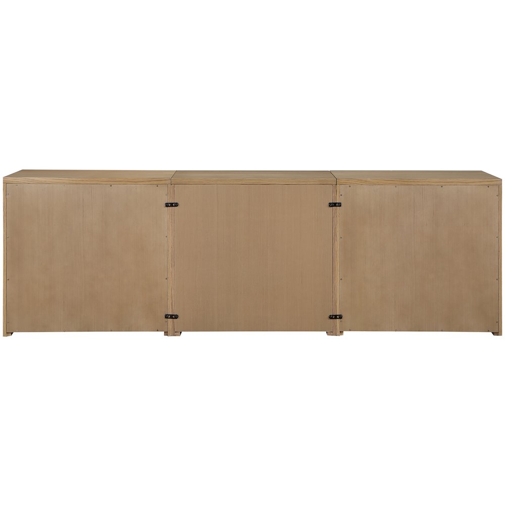 Vero Natural Solid Wood And Oak Veneer 3pc. Sideboard/Buffet