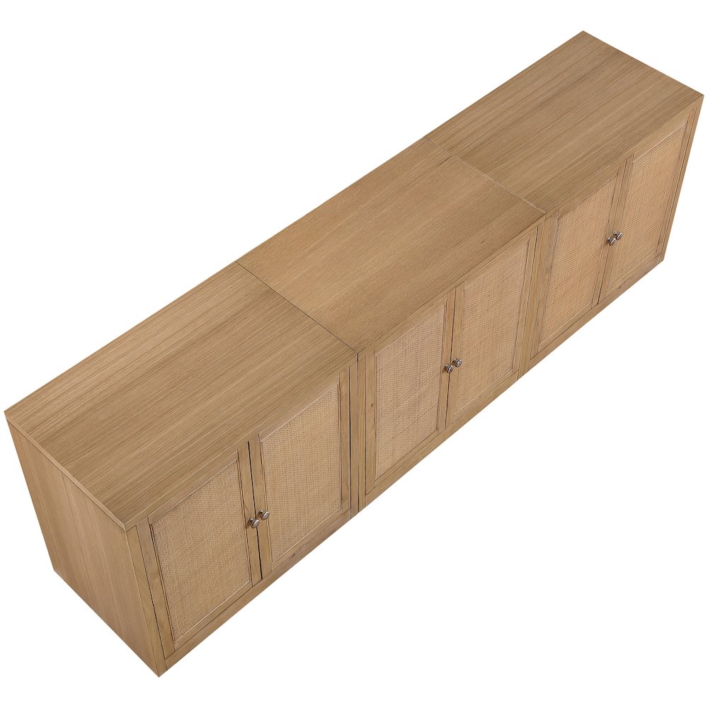 Vero Natural Solid Wood And Oak Veneer 3pc. Sideboard/Buffet