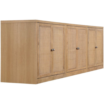 Vero Natural Solid Wood And Oak Veneer 3pc. Sideboard/Buffet