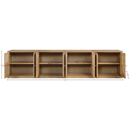 Vero Natural Solid Wood And Oak Veneer 4pc. Sideboard/Buffet