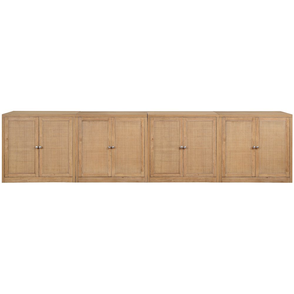 Vero Natural Solid Wood And Oak Veneer 4pc. Sideboard/Buffet