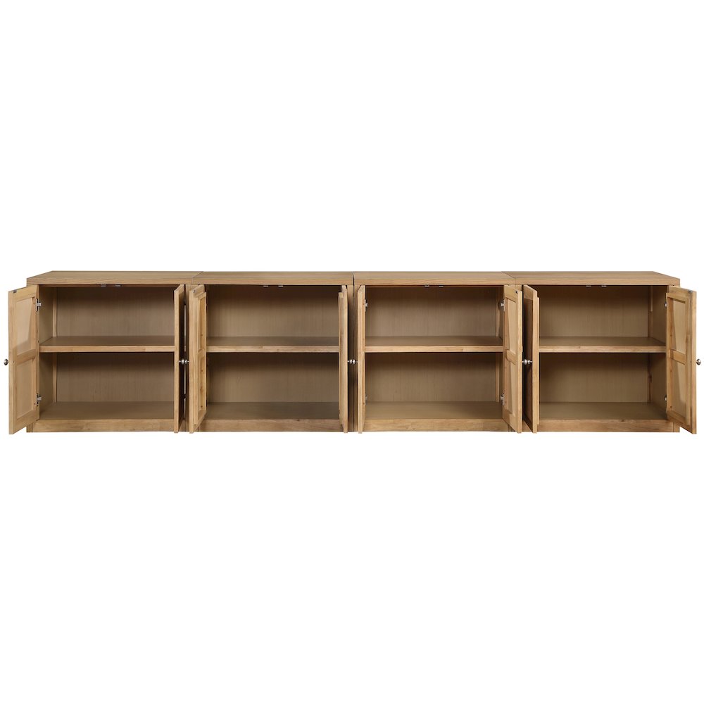 Vero Natural Solid Wood And Oak Veneer 4pc. Sideboard/Buffet