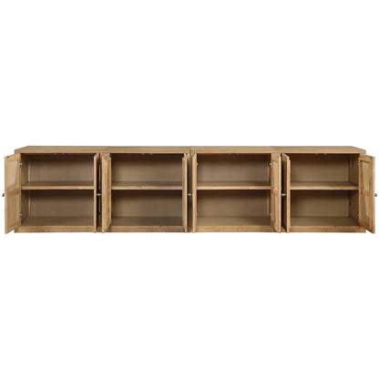 Vero Natural Solid Wood And Oak Veneer 4pc. Sideboard/Buffet