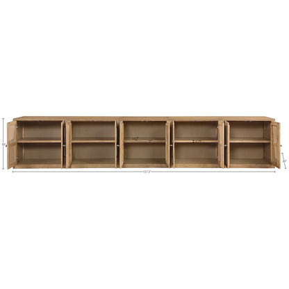 Vero Natural Solid Wood And Oak Veneer 5pc. Sideboard/Buffet
