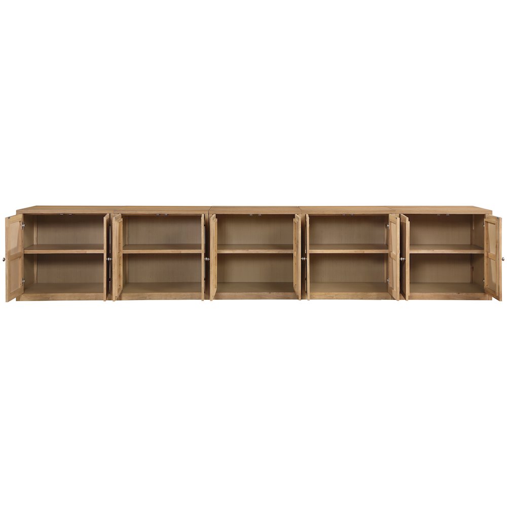 Vero Natural Solid Wood And Oak Veneer 5pc. Sideboard/Buffet