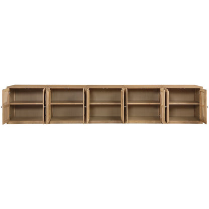 Vero Natural Solid Wood And Oak Veneer 5pc. Sideboard/Buffet