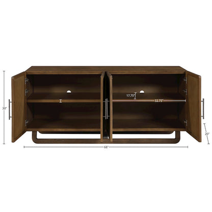 Sova Brown Solid Wood And Oak Veneer Sideboard/Buffet