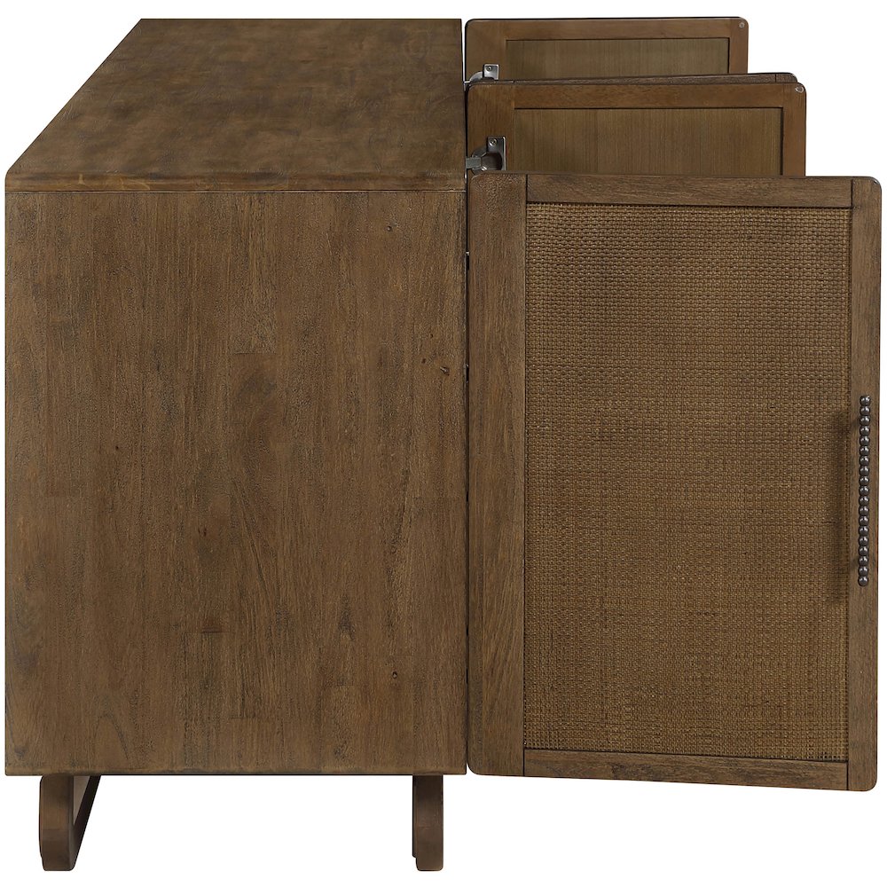 Sova Brown Solid Wood And Oak Veneer Sideboard/Buffet