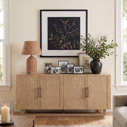 Sova Natural Solid Wood And Oak Veneer Sideboard/Buffet