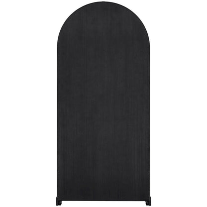 Corva Black Solid Wood Storage Cabinet