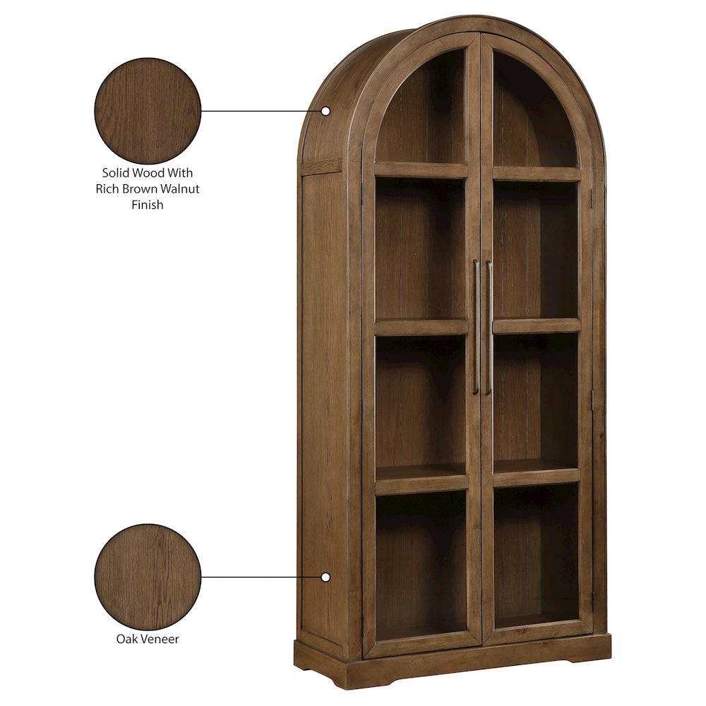 Corva Brown Solid Wood Storage Cabinet