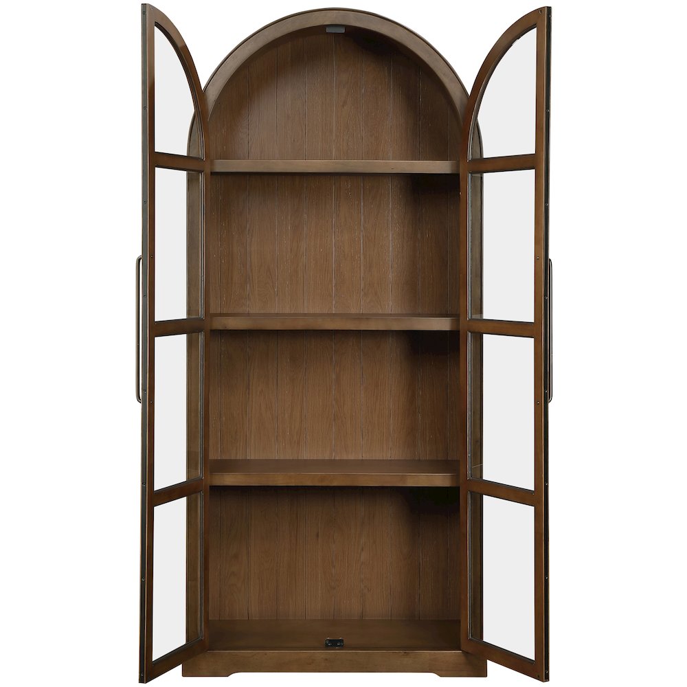 Corva Brown Solid Wood Storage Cabinet