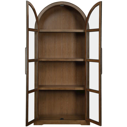 Corva Brown Solid Wood Storage Cabinet