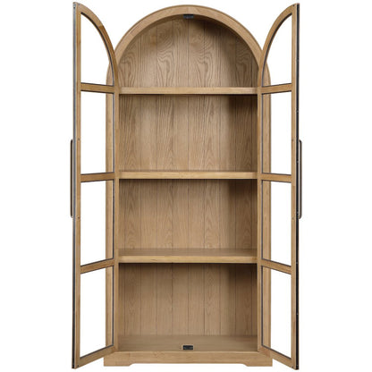 Corva Natural Solid Wood Storage Cabinet