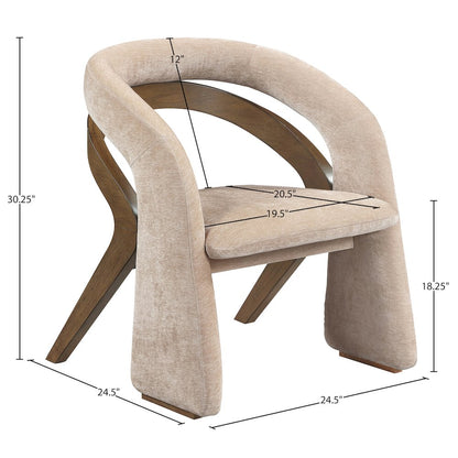 Riven Beige Performance Fabric Upholstered Dining Chair