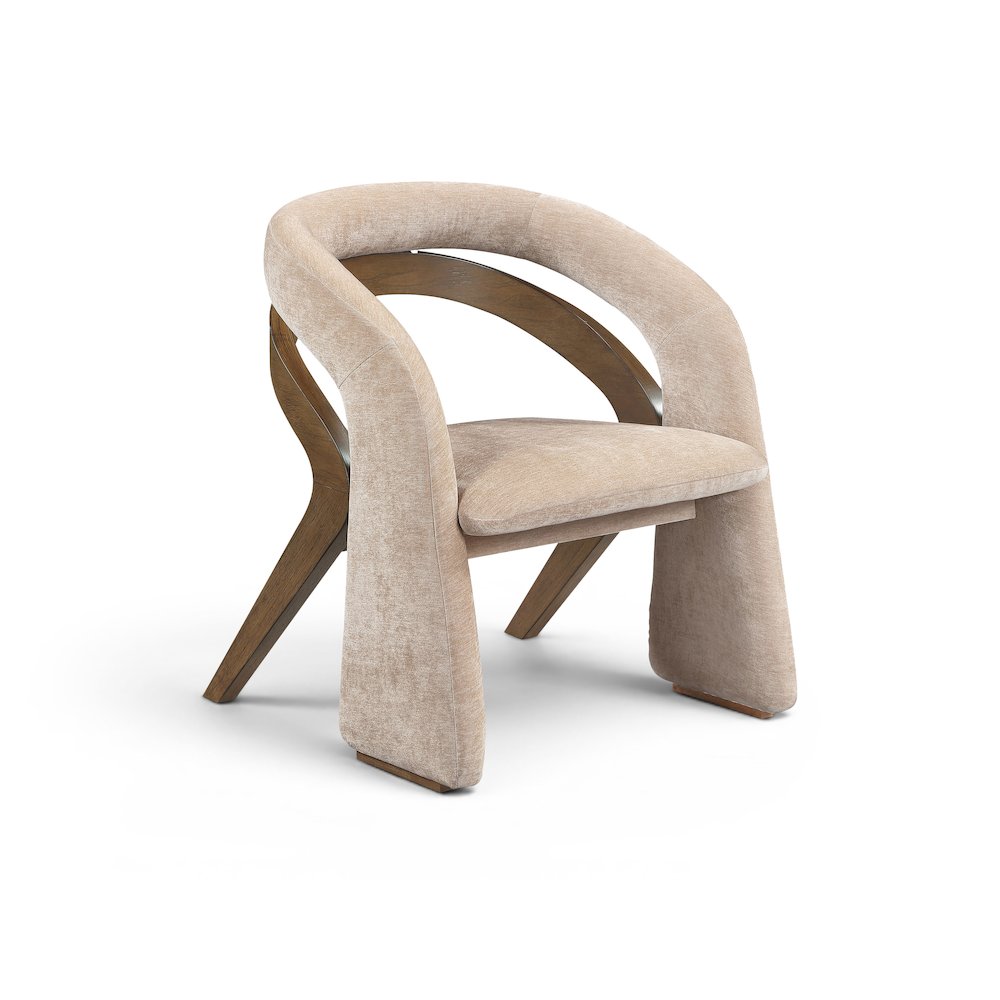 Riven Beige Performance Fabric Upholstered Dining Chair