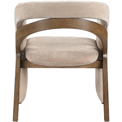Riven Beige Performance Fabric Upholstered Dining Chair