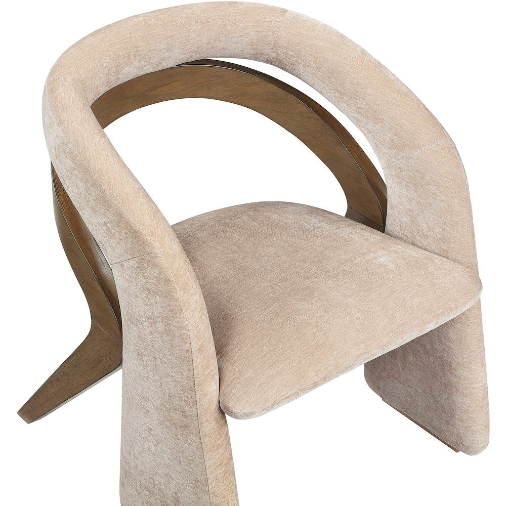 Riven Beige Performance Fabric Upholstered Dining Chair