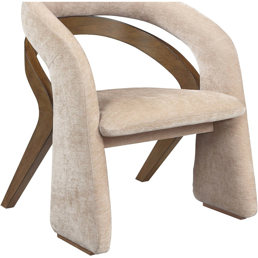 Riven Beige Performance Fabric Upholstered Dining Chair