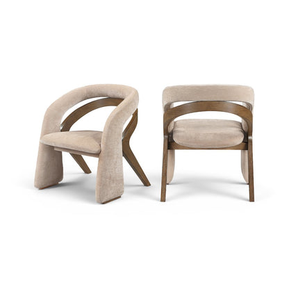 Riven Beige Performance Fabric Upholstered Dining Chair