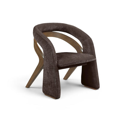 Riven Brown Performance Fabric Upholstered Dining Chair