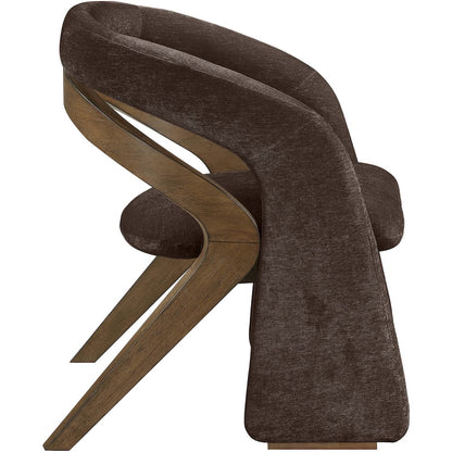 Riven Brown Performance Fabric Upholstered Dining Chair