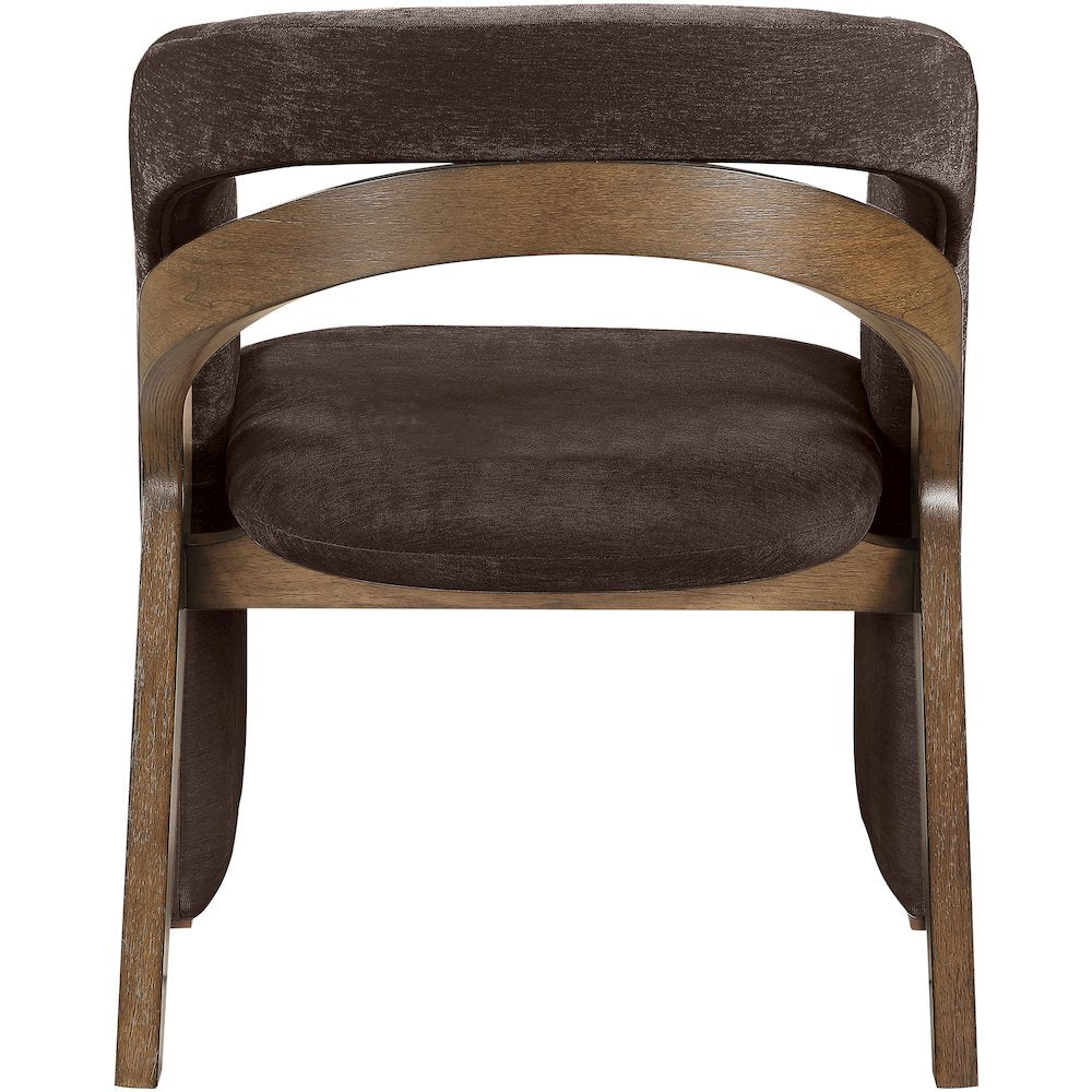Riven Brown Performance Fabric Upholstered Dining Chair