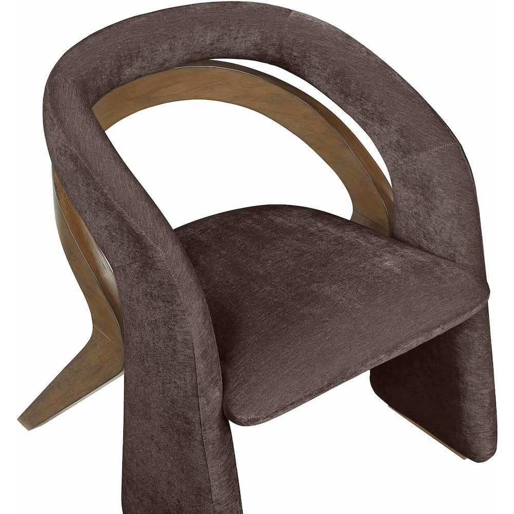 Riven Brown Performance Fabric Upholstered Dining Chair