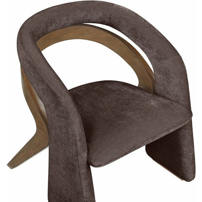 Riven Brown Performance Fabric Upholstered Dining Chair