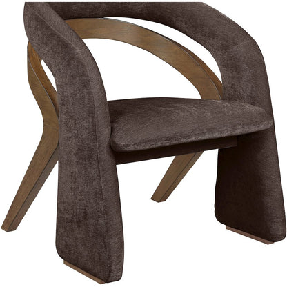 Riven Brown Performance Fabric Upholstered Dining Chair
