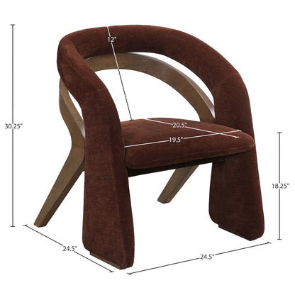 Riven Burgundy Performance Fabric Upholstered Dining Chair