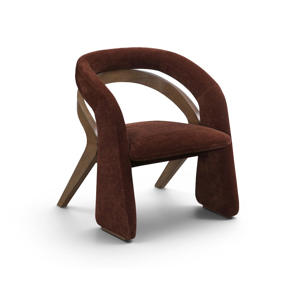 Riven Burgundy Performance Fabric Upholstered Dining Chair
