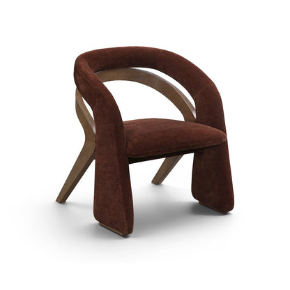 Riven Burgundy Performance Fabric Upholstered Dining Chair