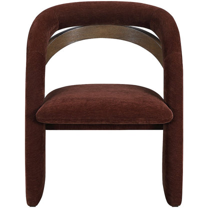 Riven Burgundy Performance Fabric Upholstered Dining Chair