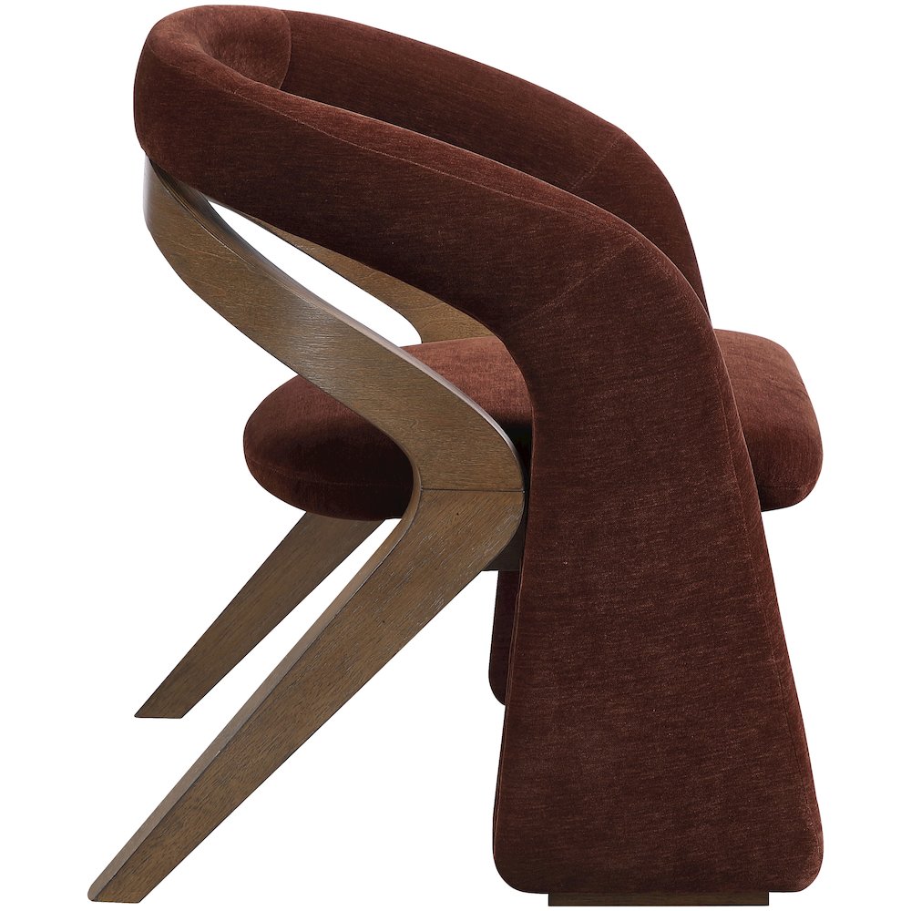 Riven Burgundy Performance Fabric Upholstered Dining Chair