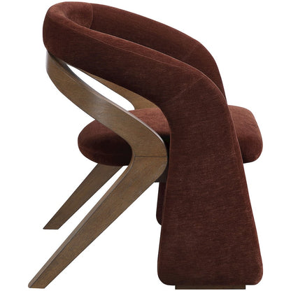 Riven Burgundy Performance Fabric Upholstered Dining Chair