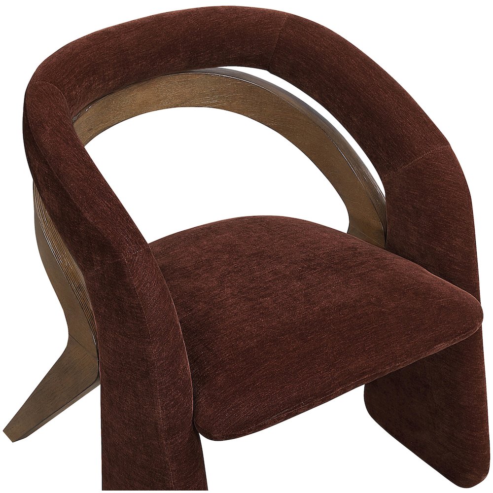 Riven Burgundy Performance Fabric Upholstered Dining Chair