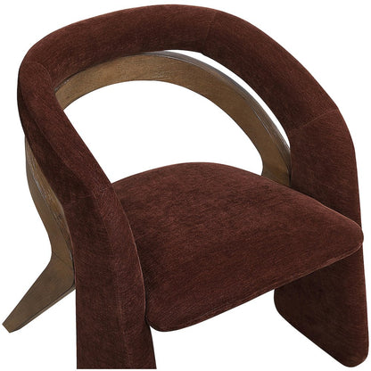 Riven Burgundy Performance Fabric Upholstered Dining Chair