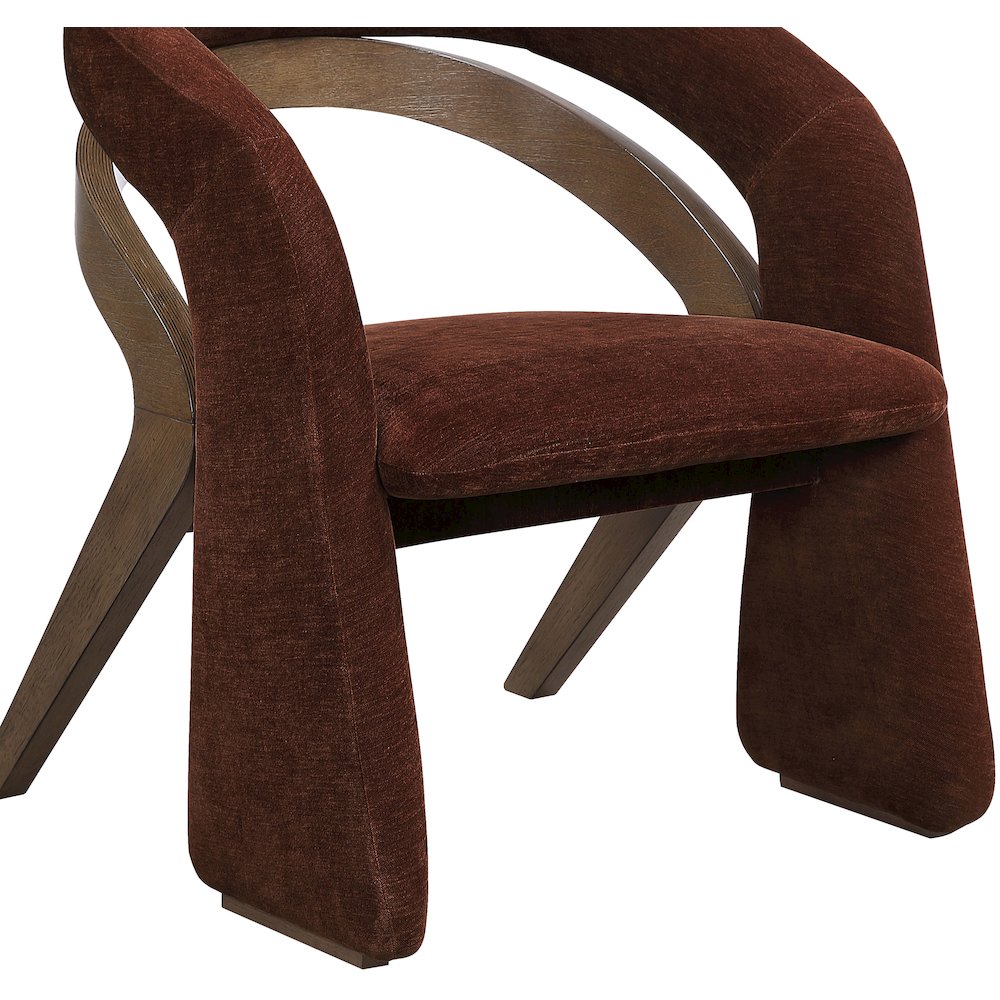 Riven Burgundy Performance Fabric Upholstered Dining Chair
