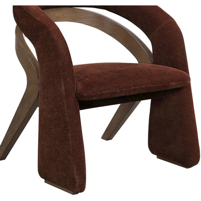 Riven Burgundy Performance Fabric Upholstered Dining Chair