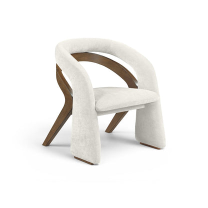 Riven Cream Performance Fabric Upholstered Dining Chair