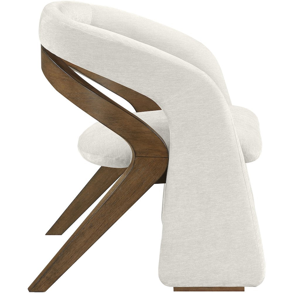 Riven Cream Performance Fabric Upholstered Dining Chair