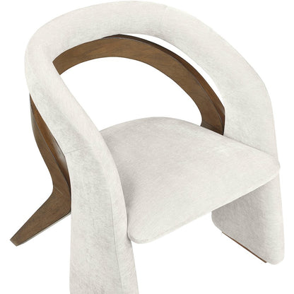 Riven Cream Performance Fabric Upholstered Dining Chair